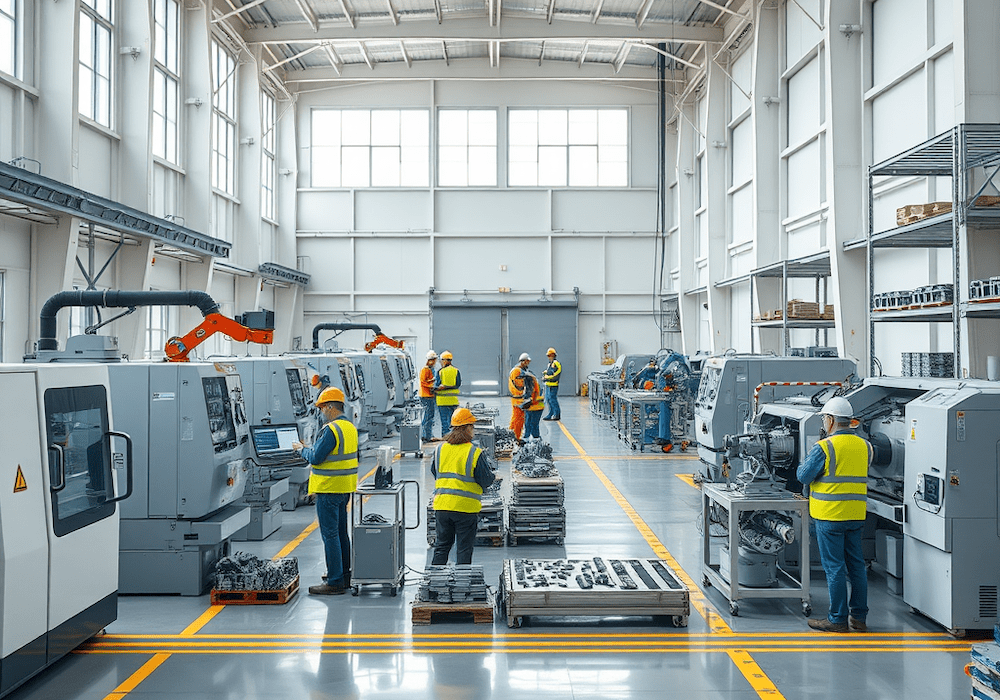 Branche Handwerk und Maschinenbau - Produktionsanlagen in Fertigungshalle